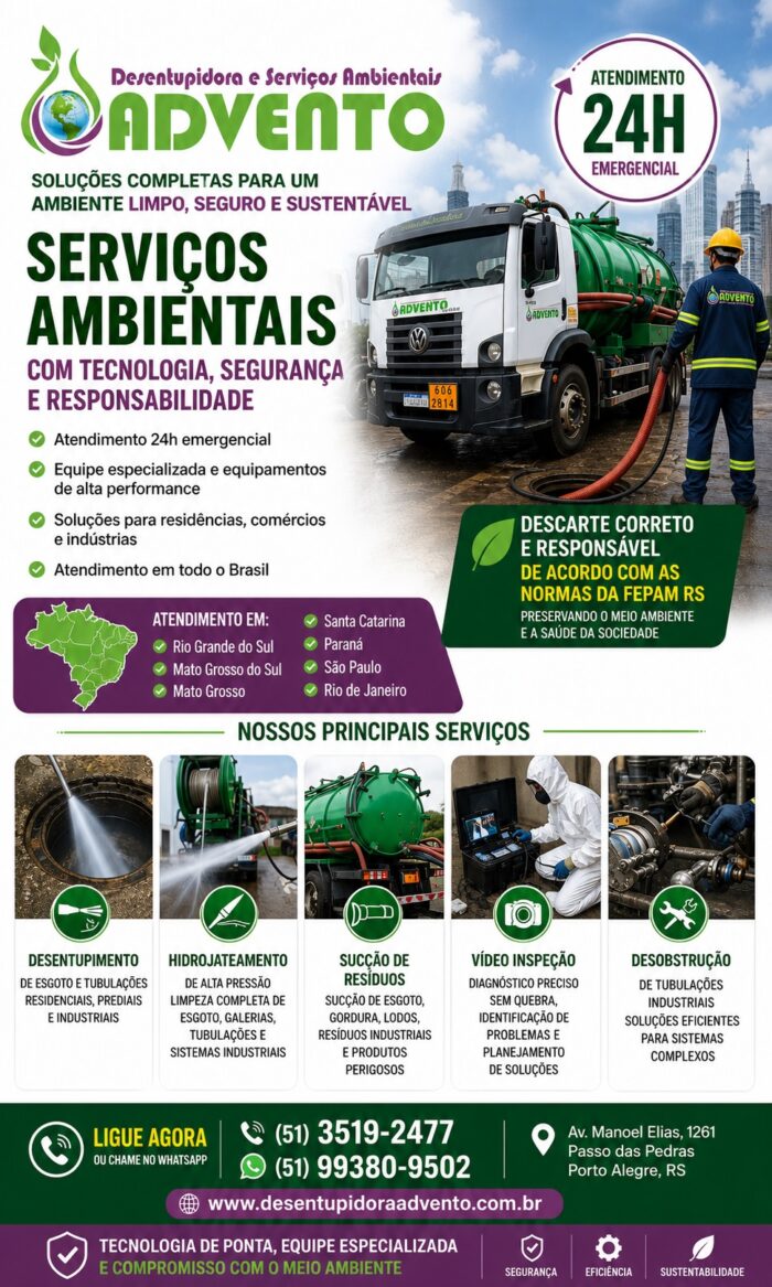 servicoes-amboientais-advento-700x1167 Serviços ambientais: desentupidora, hidrojateamento e sucção de resíduos na zona norte de Porto Alegre